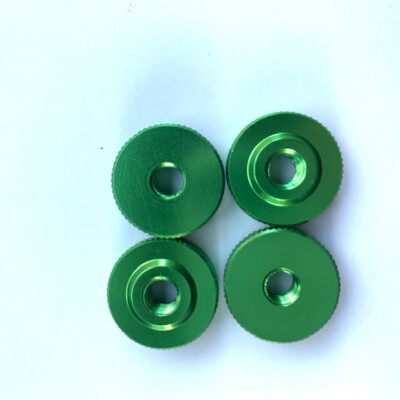 M6  Aluminum  Knurled Thumb Nut Hand Thread Nuts metric (Packof 4)