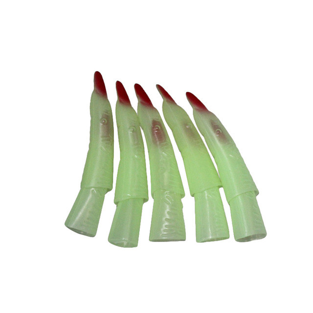 Set 5 Dita CopriDita Fluorescenti Strega Halloween Festa Carnevale Costume dfh