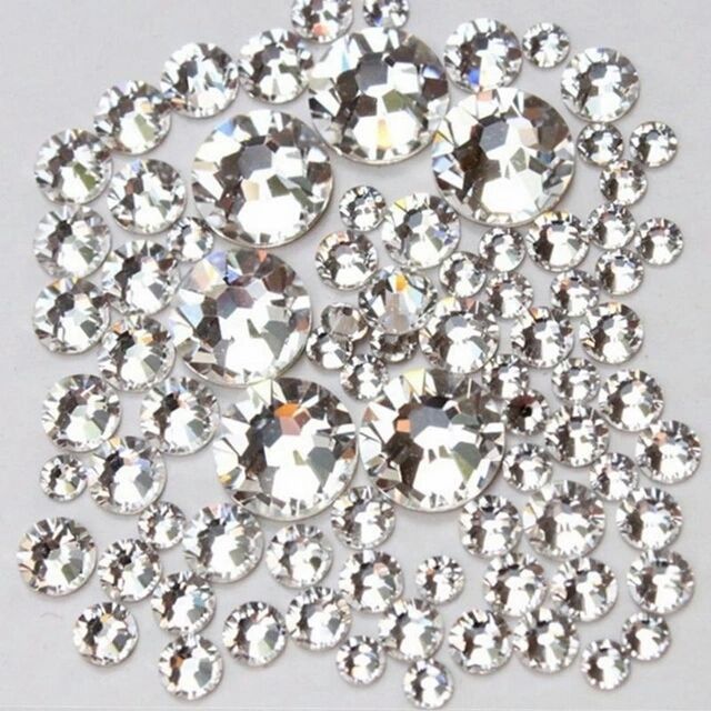 Nagel Strass Steine ss3-ss10, Kristalle aus Glas,KLAR