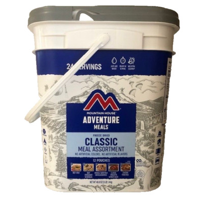 Mountain House Classic Bucket Freeze Dried Backpacking Camping Food 24 Serving