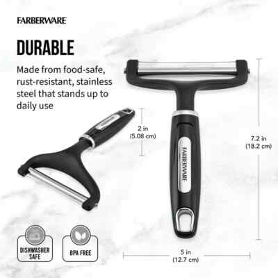 Farberware Professional Cheese Vegetable Food Slicer with Plastic Black Handle