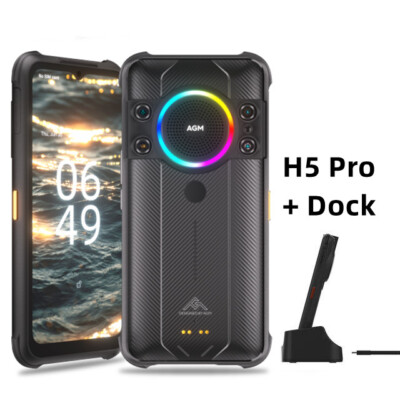 AGM H5 Pro Android 12 6GB+128GB Rugged Smartphone 7000mAh 109dB Largest Speaker