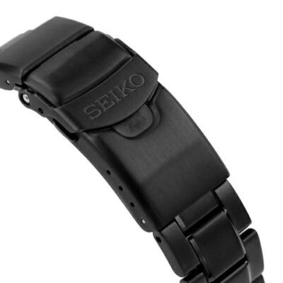 Pre-owned Seiko Prospex Sbpk007 The Black Series Limited Scuba Diver Gmt Solar Watch Men