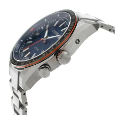 Pre-owned Citizen Attesa Cb0287-68l Act Line Eco-drive Titanium Solar Radio Watch Men