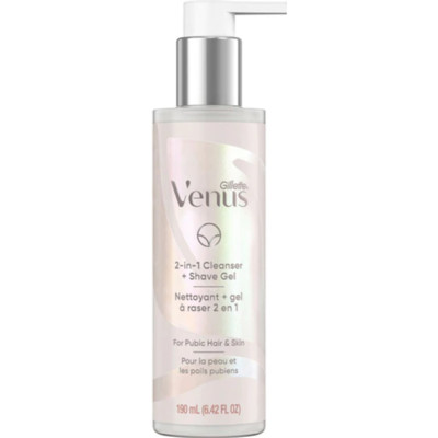 Gillette Venus 2in1 Cleanser and Shave Gel for Pubic Hair and Skin 6.42 Oz