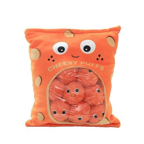 Yummy Plush Cheesy Puffs- Giant Stuffed Bag of Cute Plush Cheese Snacks Gift New | eBay