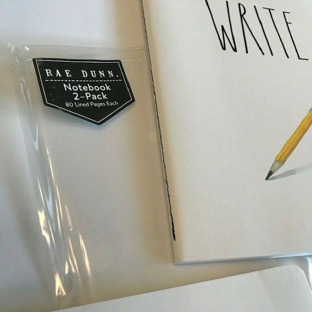 Rae Dunn Notebook - Set of 4 Soft Bound Notebooks Write Explore