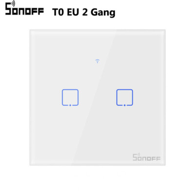 Sonoff WiFi Smart Switch T0 US EU 1/2/3 Gang Wall Touch Panel Wireless for Alexa