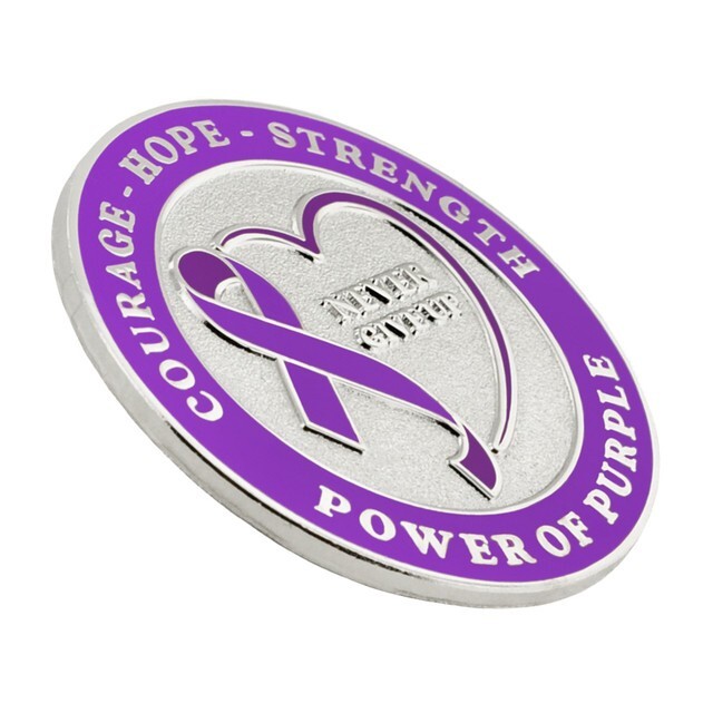 Pinmart's Purple Ribbon Large Ball Marker
