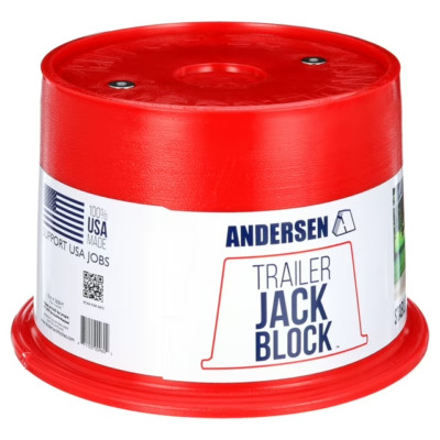 Trailer Jack Block (3608) with Magnets, Red, 1 per Pack
