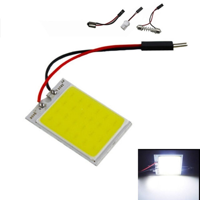 Pannello 24 Led Cob Chip Luce Cortesia Interno Auto Tetto Barca Camper T10 hsb