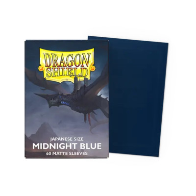 1 pack of 60 Dragon Shield Midnight Blue Matte Japanese Sized Card Sleeves