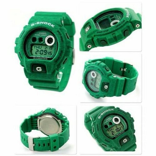 Pre-owned Casio G-shock Gd-x6900ht-3 Heathered Green Pattern Mens Digital Sports Watch