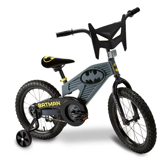 Boys Batman Bike DC Comics 16 Inch Starter Bicycle Hero Training Wheels New
