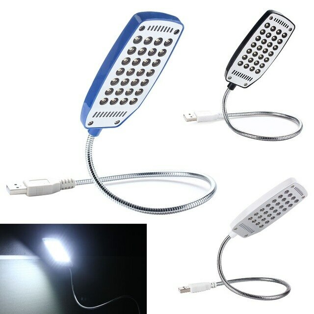 Mini Luce Lampada Usb Flessibile 28 Led Notebook Pc Lettura Linq Led-828