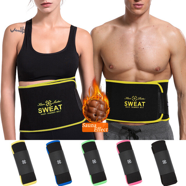 Men Neoprene Waist Trimmer Belt Trainer Sauna Hot Sweat Band Slimmer Body Shaper