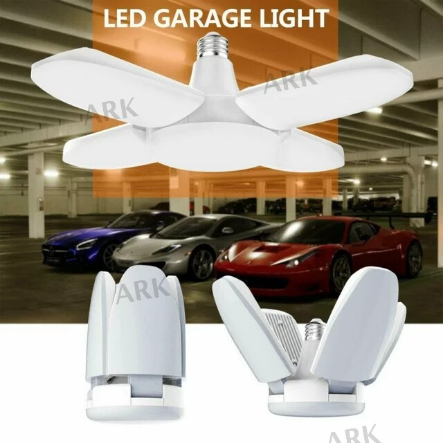 E27 LED Garage Light Bulb 28W Deformable Ceiling Fixture Lights Workshop Lamp
