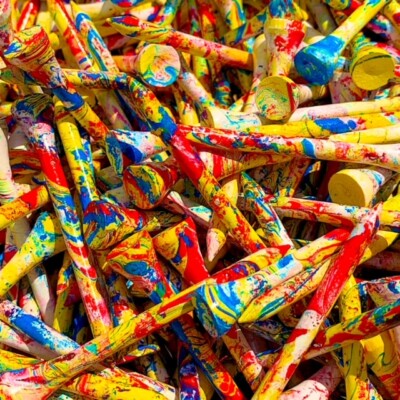 Tempys Tees ColorSplash Bamboo Golf Tees - Pack of 100 (2-3/4'' or 4'')