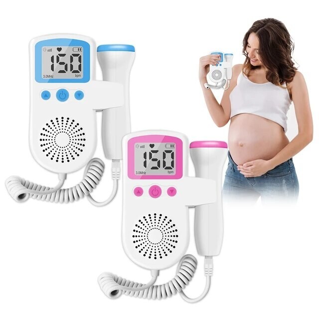 Doppler Fetal Monitor Portable De FrÃ©Quence Cardiaque Pour BÃ©BÃ© Enceinte, RosÃ