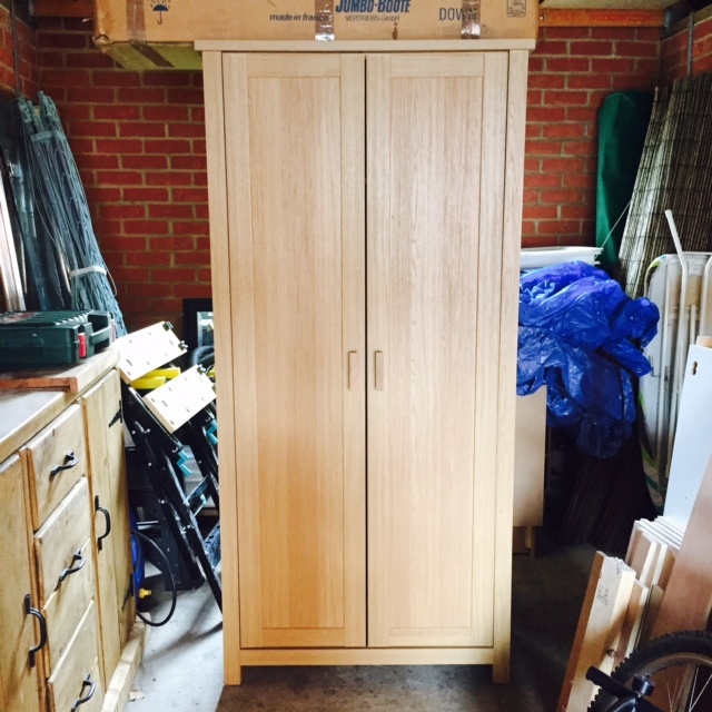 Homebase Winchester oak effect double door wardrobe. in Wargrave