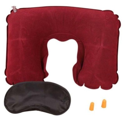 Portable Traveling Pillow Inflatable U Shape Blow Cushion Pillow for Flight