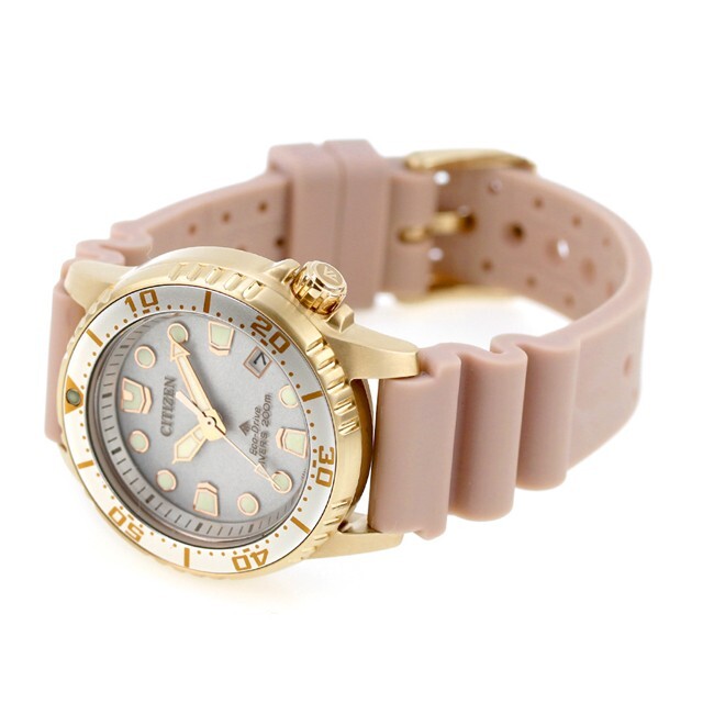 Pre-owned Citizen Promaster Eo2023-00a Marine Eco-drive Solar Diver 200ｍ Women's Watch