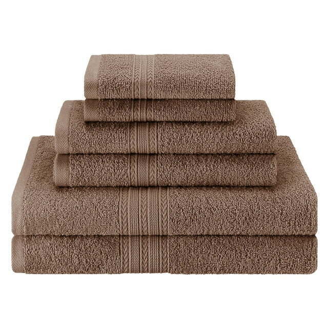 Hemingford Eco-friendly Cotton 6-piece Towel Set，coffee