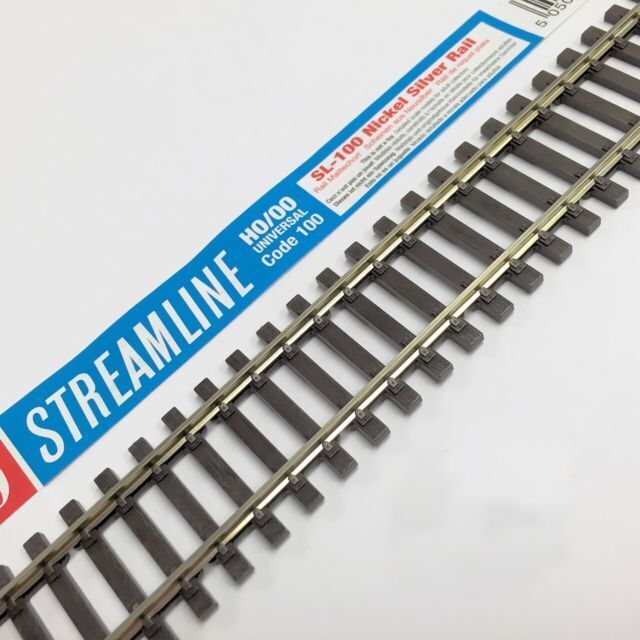 Peco Oo/Ho Streamline Code 100 Wooden Sleeper Flexible Track Nickel Silver 914mm