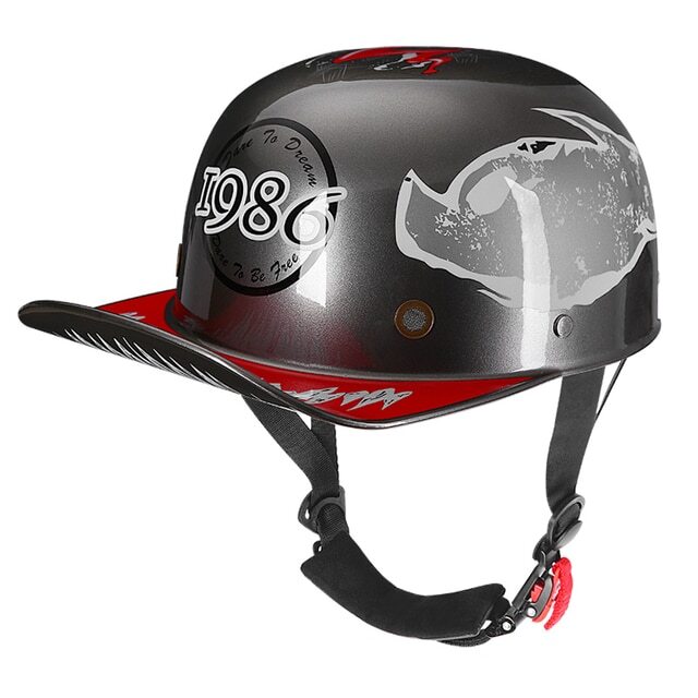 Vintage Motorcycle Helmet baseball cap helmet men's scooter half face Vintage