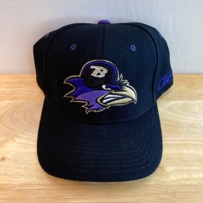 *SAMPLE* BALTIMORE RAVENS ''Cartoon Logo'' Black NFL Fitted PROTOTYPE Hat (L/XL)