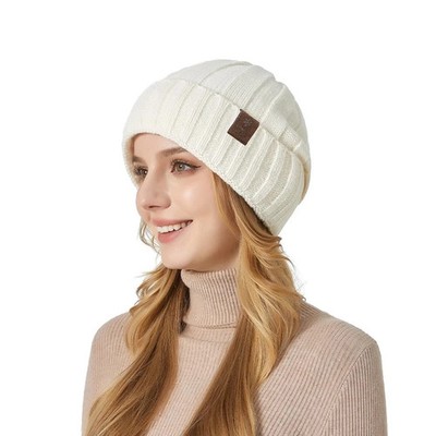 LY4U Beanie for Women, Winter Warm Stretchy Soft Fleece Lined Hats for Mum & Dad
