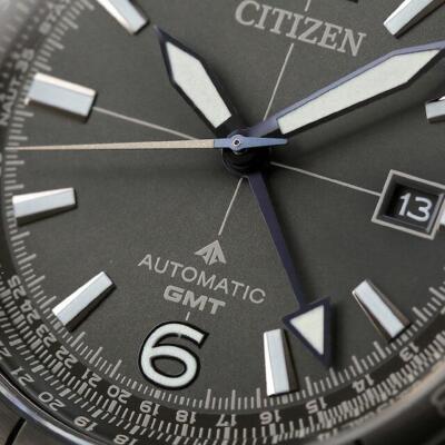 Pre-owned Citizen Promaster Sky Nb6045-51h Black Gmt Automatic Mechanical Watch Men
