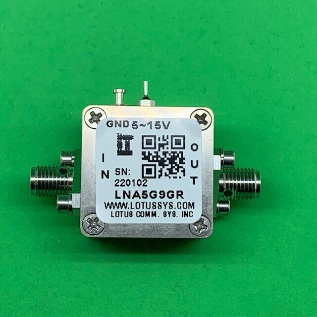Broadband Ultra Low Noise Amplifier With Ldo 1.2db Nf 5~9ghz 22db Flat Gain Sma