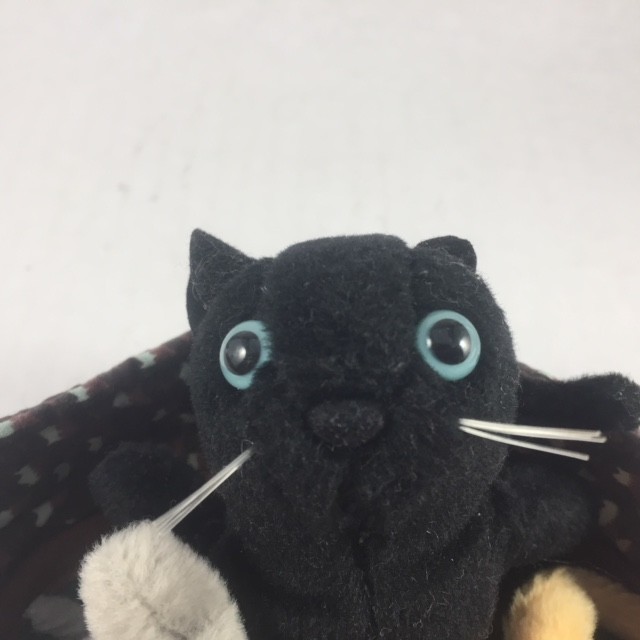 Folkmanis Plush Finger Puppet Three Kittens in Basket Folktales 4 Inches Tall