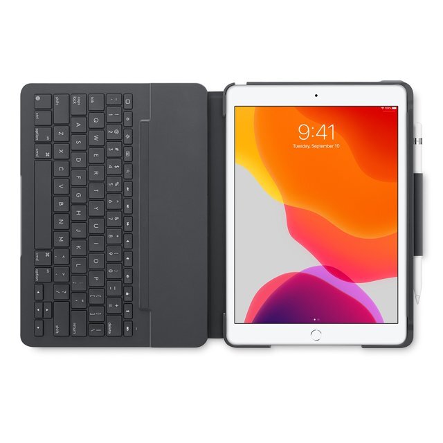 Logitech Slim Folio Case with Bluetooth Keyboard for iPad 7th 8th Gen 10.2 Inch