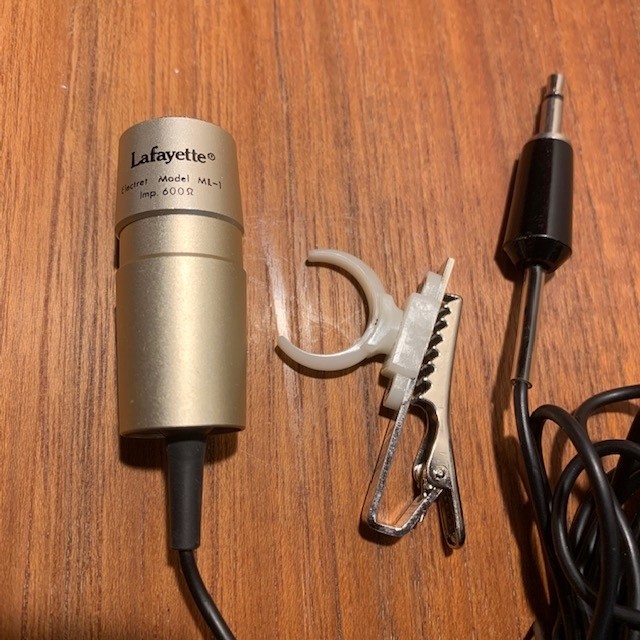 Vintage Lafayette Ultra-miniature Electret Condenser Lavalier Microphone ML-1