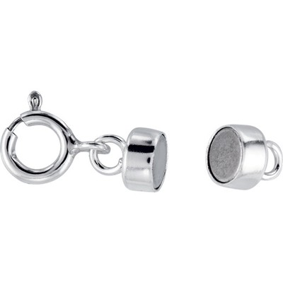 4 - NEW SOLID .925 Sterling Silver Barrel Magnetic Converter Necklace Clasp