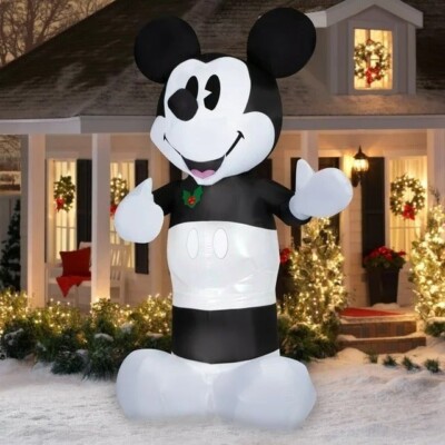 Gemmy 10 Foot  Airblown Inflatable Giant Christmas Mickey Mouse Disney Metallic