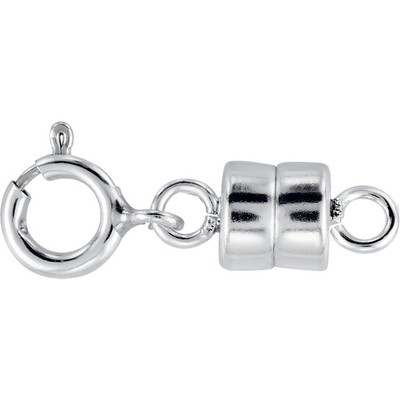 4 - NEW SOLID .925 Sterling Silver Barrel Magnetic Converter Necklace Clasp