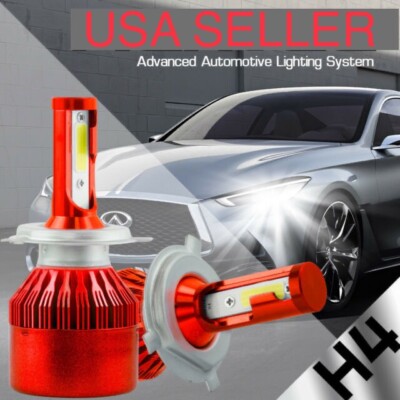 H4 9003 LED Headlight Bulbs Conversion Kit High Low Beam isincer 5000K White 2x