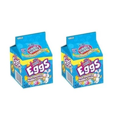 WOW! 2 DUBBLE BUBBLE Egg Shaped Bubble Gum Cartons FRUIT FLAVOR & FAST FREE SHIP
