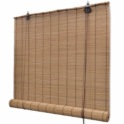 SOLUNA Bambus Jalousie 180x175 Cm  Schwarz, Natrlicher Sichtschutz  Jalousien Aussen