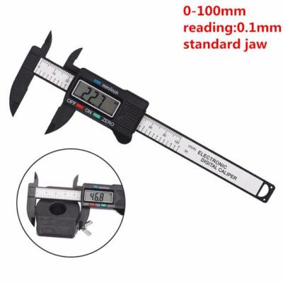 0 300mm/12inch LCD Digital Caliper Carbon Ruler Vernier Caliper With Long Jaw