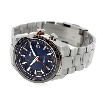 Pre-owned Citizen Attesa Cb0287-68l Act Line Eco-drive Titanium Solar Radio Watch Men