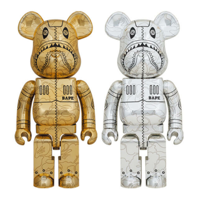 BE@RBRICK SORAYAMA × BAPE(R) CAMO SHARK MEDICOM TOY BE@RBRICK SORAYAMA × BAPE CAMO SHARK 100％ & 400