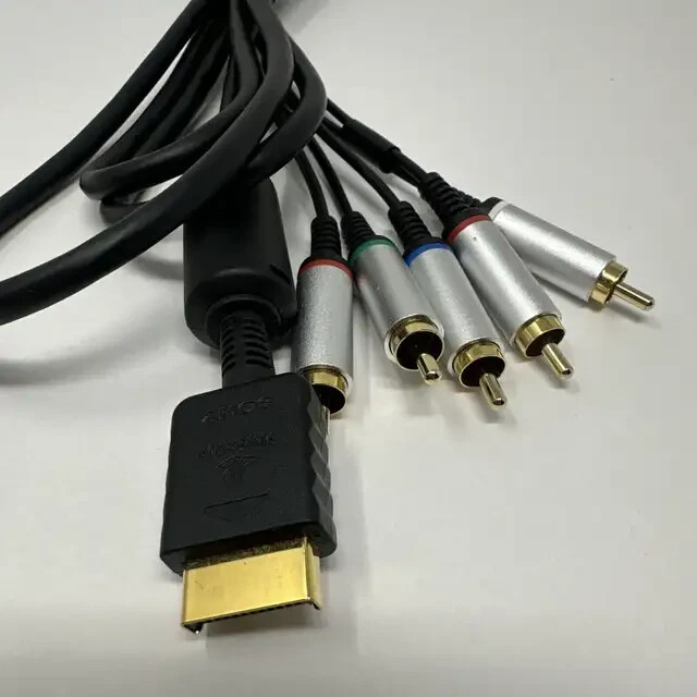 Official Sony Playstation 2 Component Cable GOLD PLATED for
