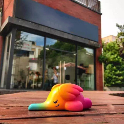 UNBOX SLEEPY ELFIE Rainbow Version Collectible Vinyl Sofubi Toy In Stock