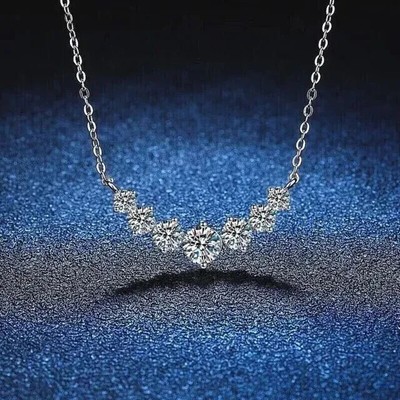 Round Lab-Created  Diamond Wedding Women's Necklace 14k White Gold Plated