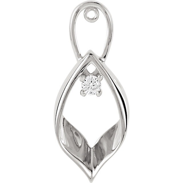 Diamond Earring Jackets Dangle Pear Shape GH In 10k 14k 18k Gold GIA Graded