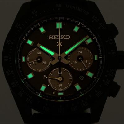 Pre-owned Seiko Prospex Sbdl105 Speedtimer The Black Series Solar Chrono Watch Men Limited